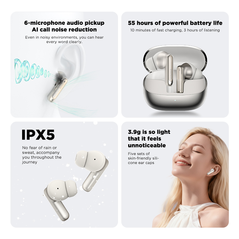 MINISO MS106 Bluetooth Earphon - Headphones Wireless review and price