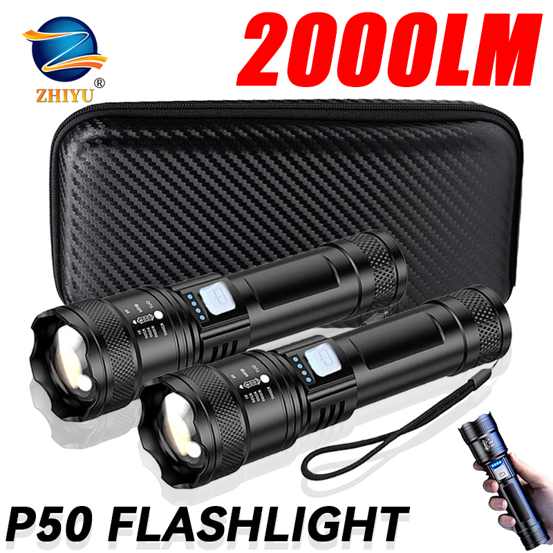Tactical LED Flashlight 2000LM - Power Bank review and price